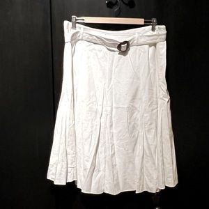 Dalia Collection white linen blend skirt size 14